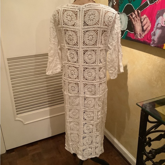 Tie front crochet maxi cardigan - Picture 4 of 4